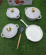 Enamel Cast iron cooking pots 7pcs set