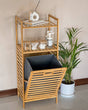 Laundry hamper cabinet natural bamboo open tilt out basket — iDecorators Kenya