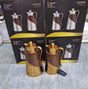 Luxury gold 304 stainless steel thermal flask with wood-look handle available in 1L and 1.3L