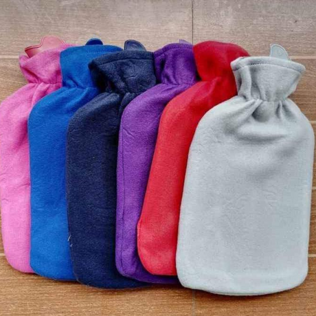 hot water bottle with a cover