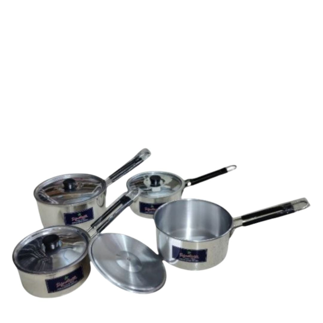 8 pcs Aluminum Sauce Pan with Lid