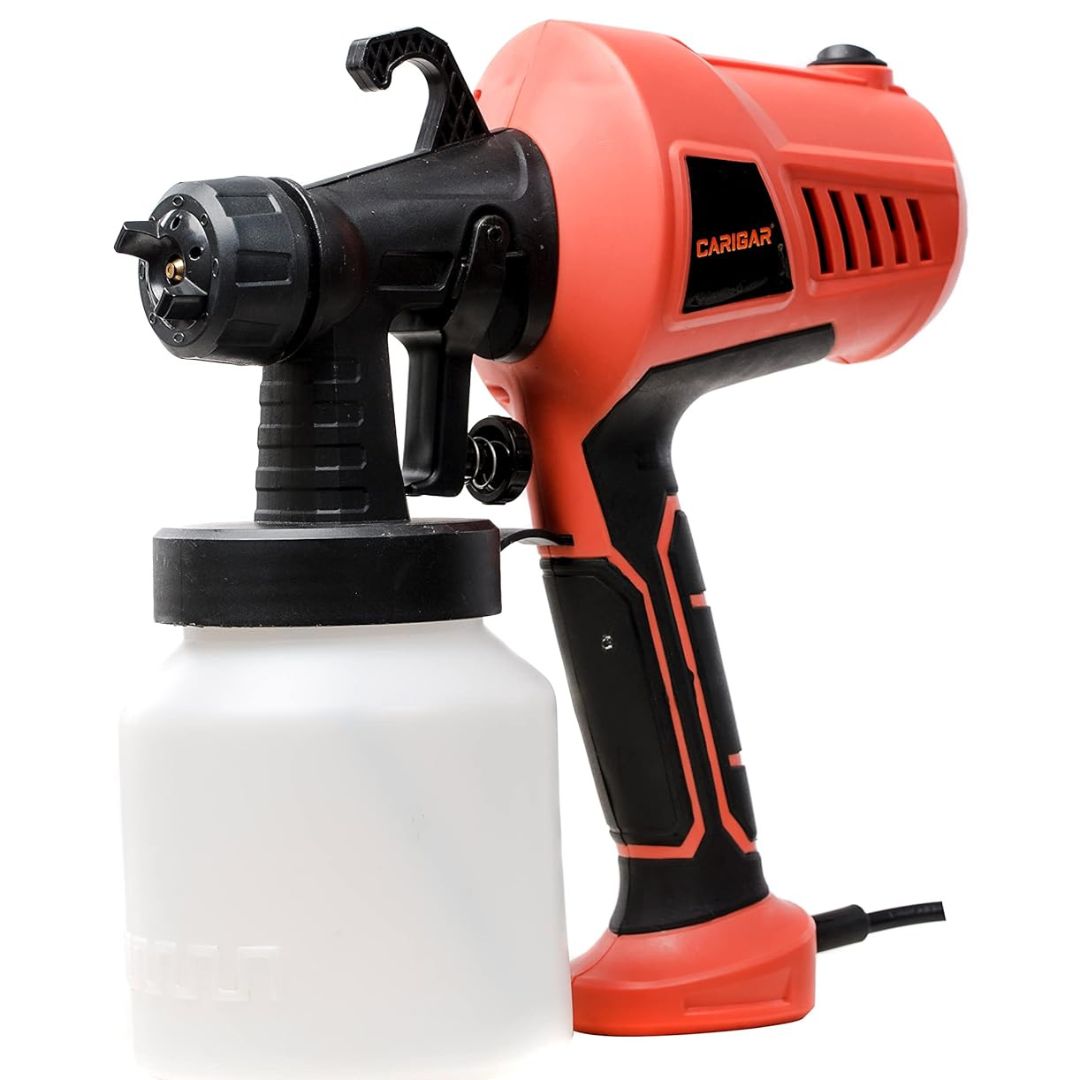 Electric Paint Spray Gun – 600W

Power: 600W motor delivering a consistent and precise spray pattern.

Flow Control: Adjustable flow control knob for customizing paint output.

Nozzle Options: Three adjustable nozzle types for different spraying needs.

Convenience: Detachable container for quick paint changes and easy cleaning.

Capacity & Speed: 800ml container with a no-load speed of 32,000 RPM for efficient and time-saving painting.

Uses: Suitable for walls, furniture, crafts, and other painting projec