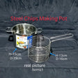 Vinod Stainless Steel Chips Making Pot with Fry Basket — 2-Piece Set