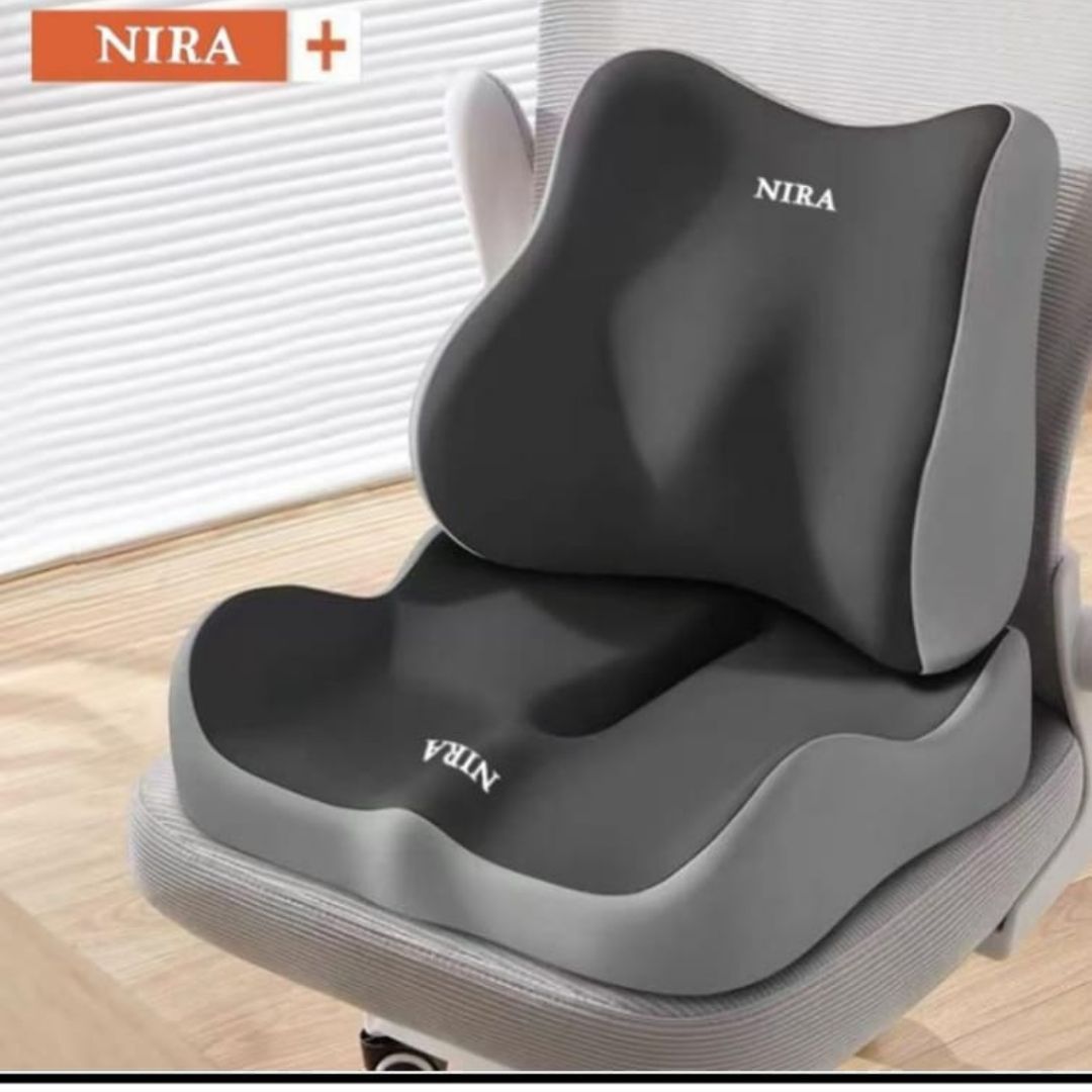 Memory Foam Seat and Back Support Pillow Set