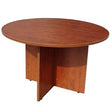 Round wooden table with a smooth, laminated finish

Diameter approximately 120 cm

Sturdy cross-panel leg design for stability

Ideal for office meetings, dining, or reception areas

Warm wood grain color for a professional look

Accommodates 4 to 6 people comfortably