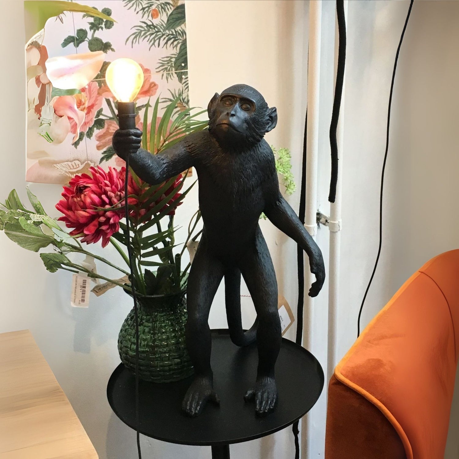 Monkey Resin Floor, study andWall Lamp

