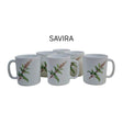 Mug set white with leaf design 6 pieces — iDecorators Kenya