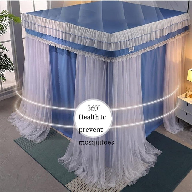 King size Luxury Square Canopy Double-layer Mosquito Net 5 by 6