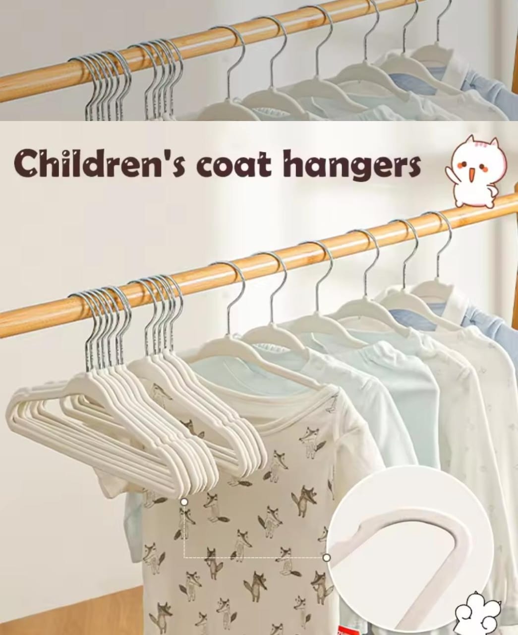 Kids velvet hangers .
Antislip .
Colours:Grey,White, Pink