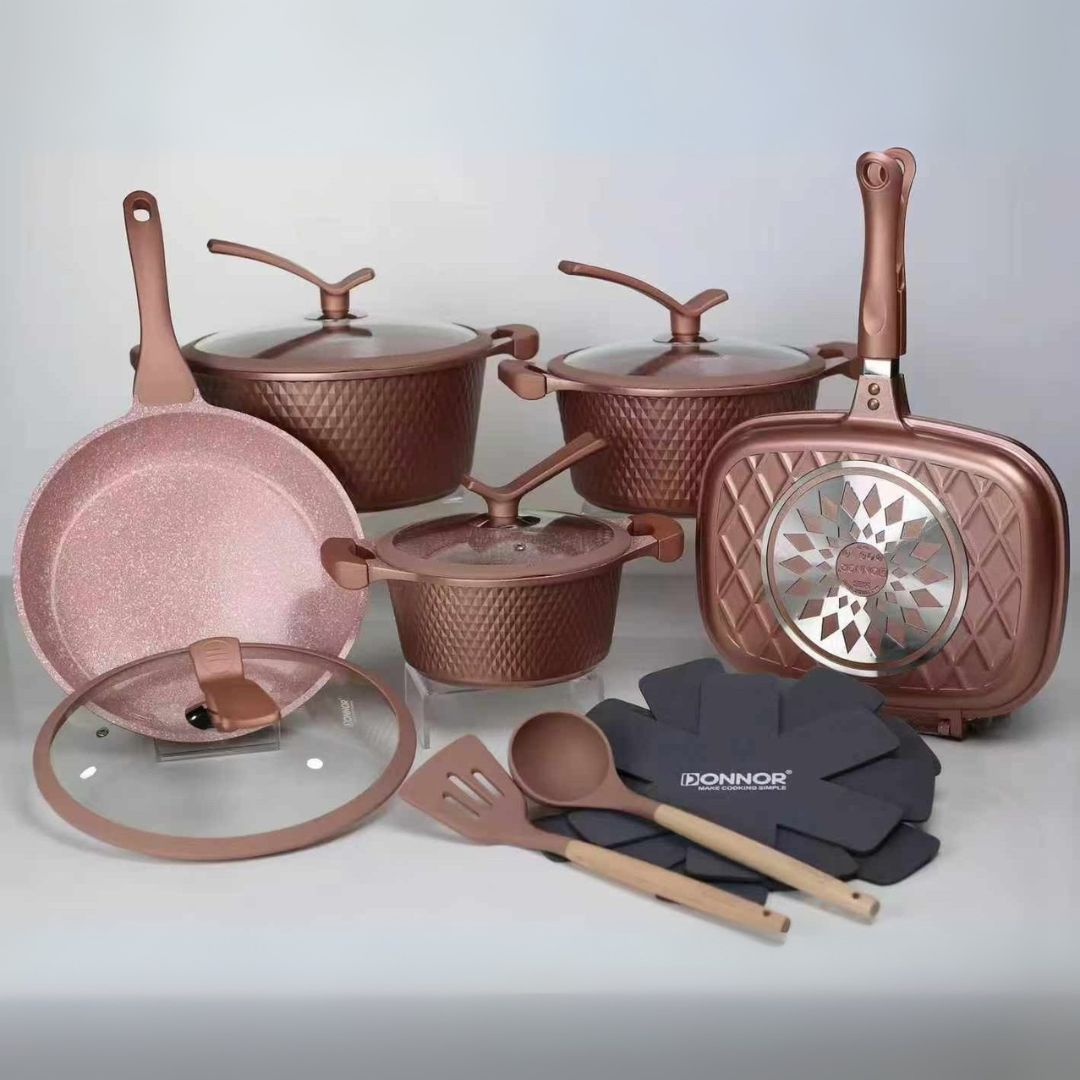 nonstick cookware set 15pcs