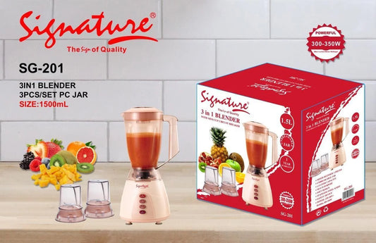 Signature 1.5L 3-in-1 Multipurpose Blender SG-201