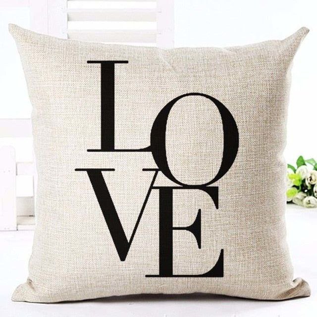 cotton and linen throw pillow cases