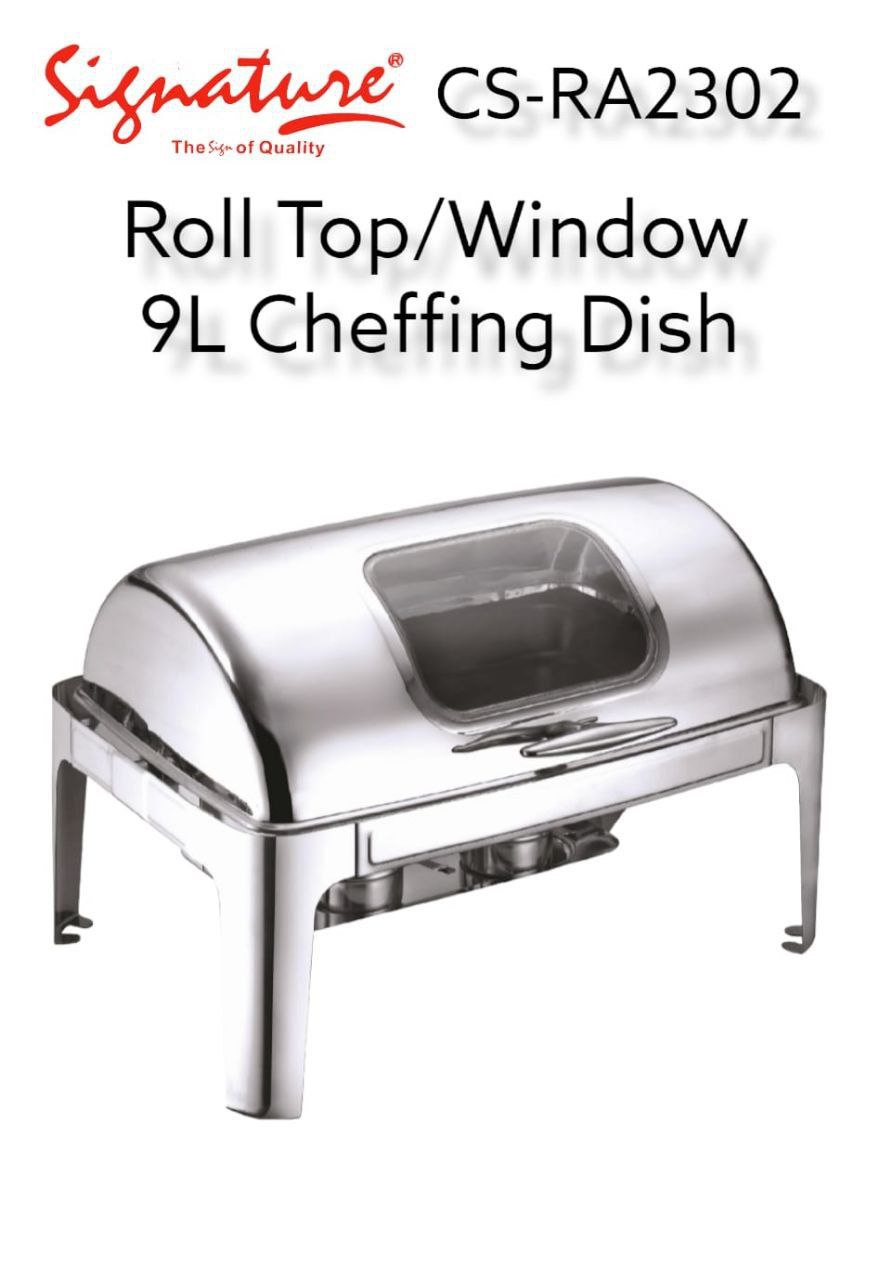 Signature Silver CS-RA-2302G 9L Rolltop chafing dishes