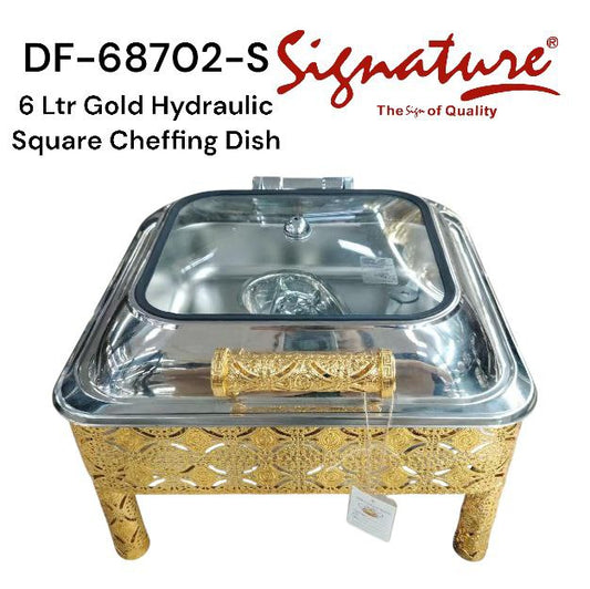 Signature 6L Gold Hydraulic Square Cheffing dishes