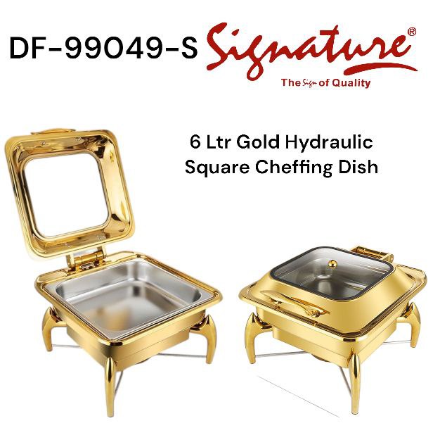 Signature 6L Gold Hydraulic Square Cheffing dishes