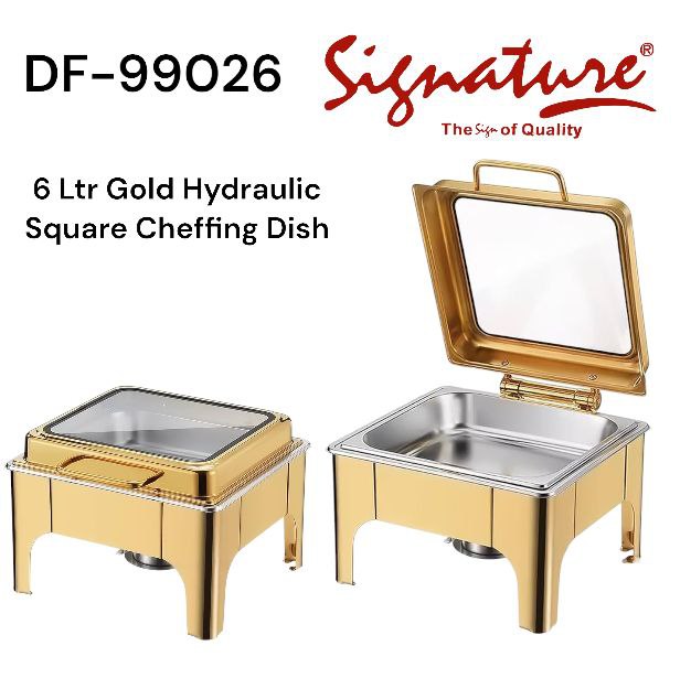 Signature 6L Gold Hydraulic Square Cheffing dishes