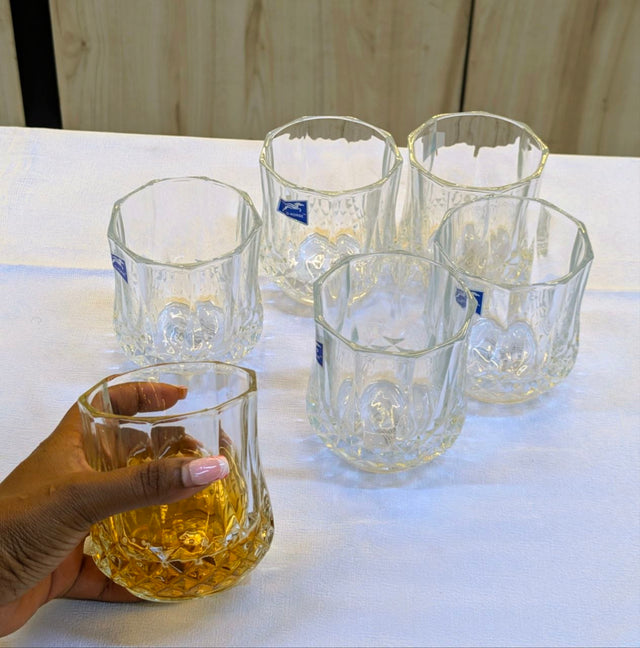 Shop premium 310ml crystal cut whiskey glasses in Kenya. Elegant glassware perfect for whiskey, cocktails, juice and stylish home entertaining.