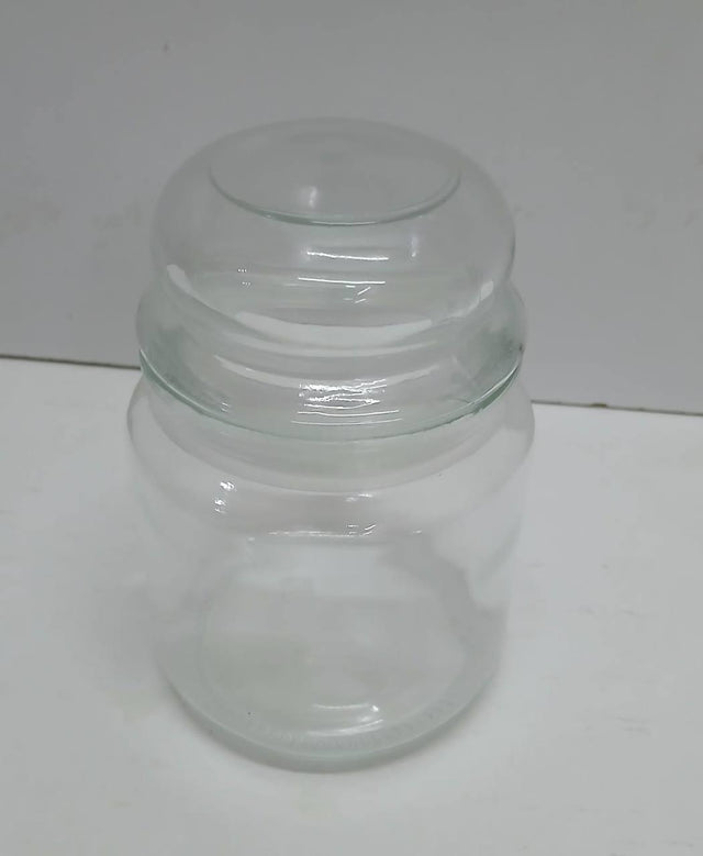 Clear Glass Storage Jar with Glass Lid 650ml
