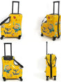 Unisex Kids Cartoon Travel Suitcases with a sit area