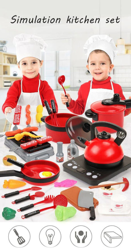 61pcs kids kitchen cookware playset toy set for cooking