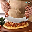 pizza cutter & Grill Sandwich Cutter with comfortable wooden grip  Two handles