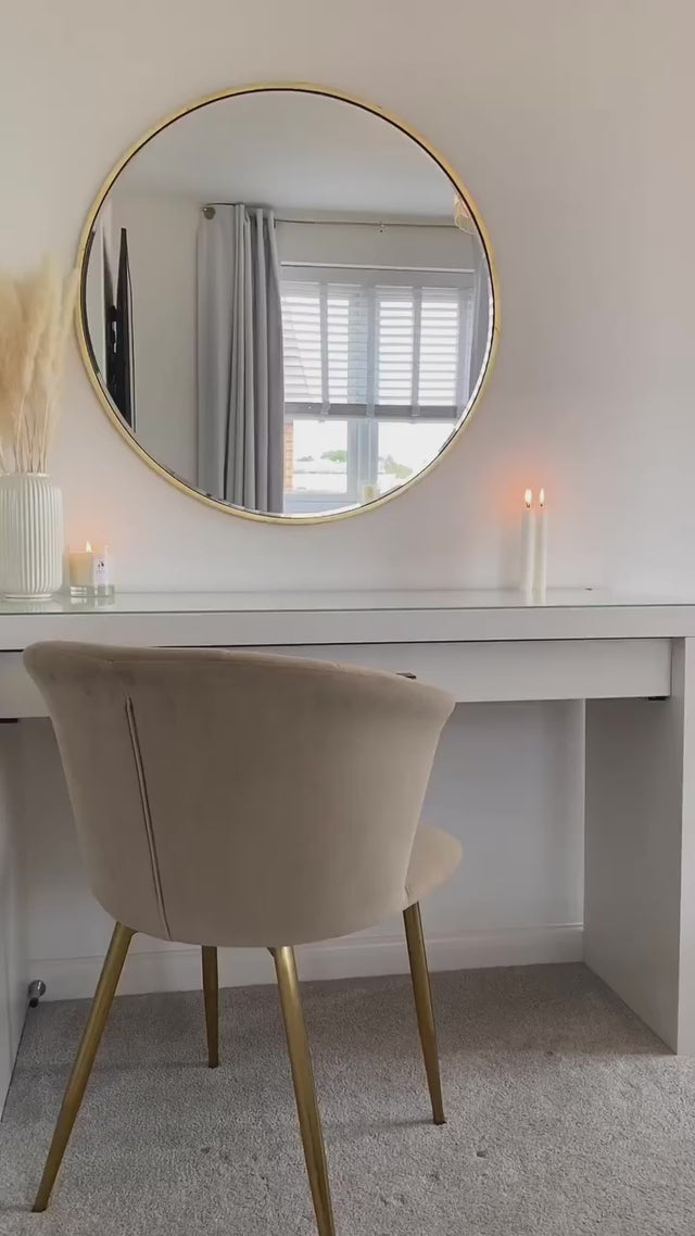 Contemporary Round Mirror For Bathroom Vanity, Entryway, Living room 80cm