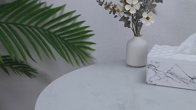 Creative Household Office Desktop Tissue Storage  Napkin Holder With Marble Printing