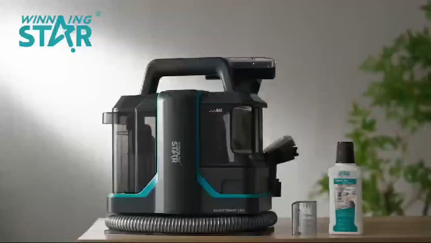 Wet and Dry Vacuum Handheld Portable Corded Sofa Carpet Cleaner Fabric Double Head Stain Fabric Cleaning Machine