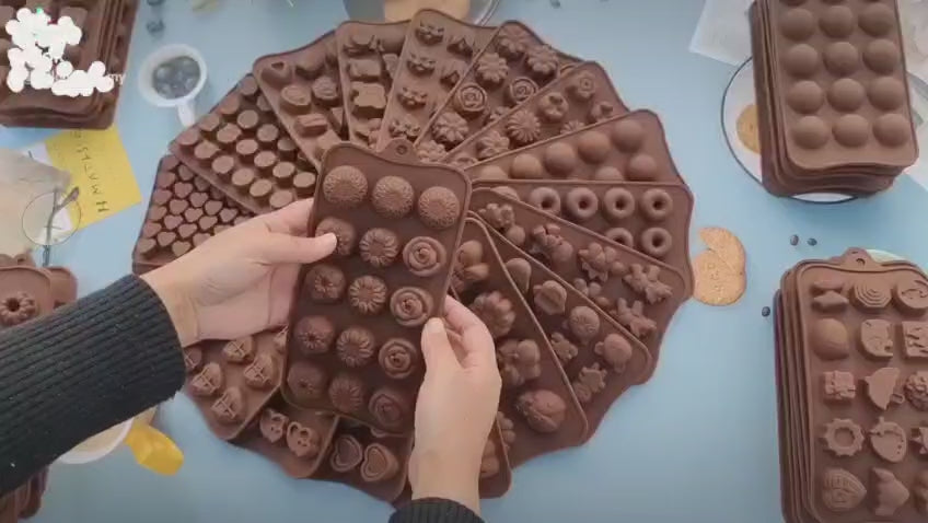 set of 2 Silicone mould tray 15 slot Dimensions 21.5 × 10.5 × 2 cm