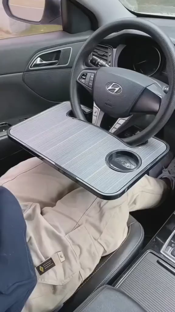 Hard Plastic 2 sided steering wheel slotted table