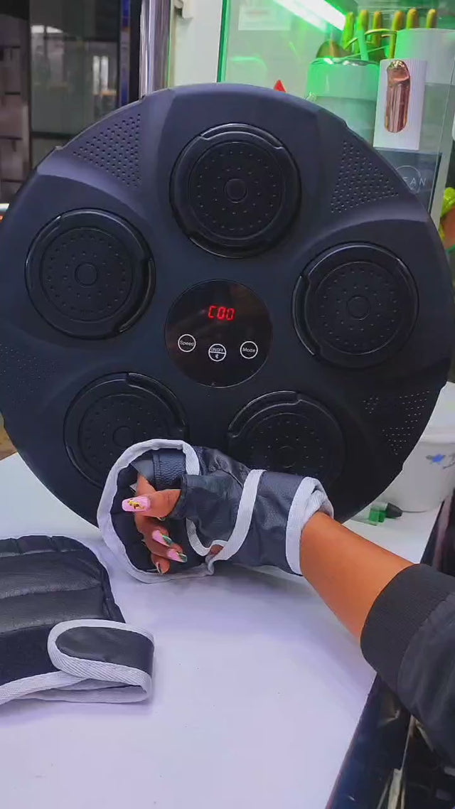 Wall Mounted Punch Boxing Trainer with LED Display.