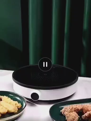 Nordic green coloured 3.4L Frying pot with thermometer and oil drain grill