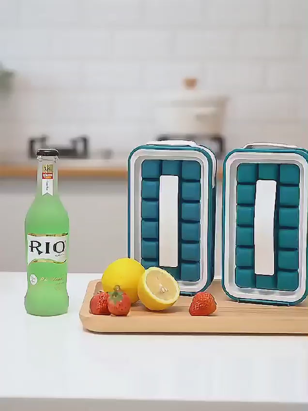 Portable leakable ice cube mold