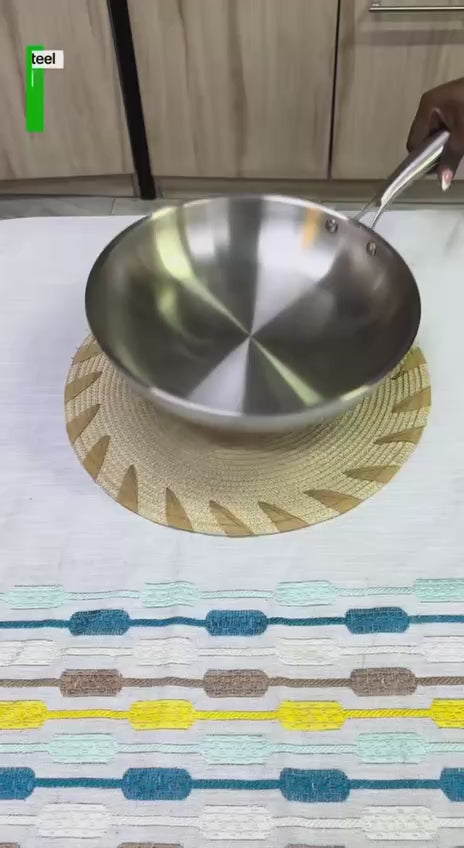Stainless Steel Frying Pan with Long Handle