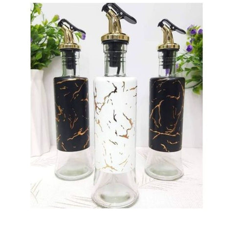 Marble Glass Oil &amp; Vinegar Bottle – 320 ml