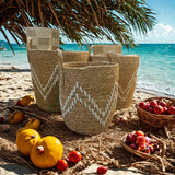 High Quality Set of 3 Stackable handmade baskets