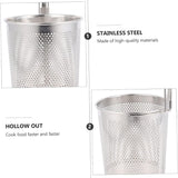 Stainless Steel Pasta Basket Noodle Strainer Basket Mesh Pasta Basket with Wood Handle