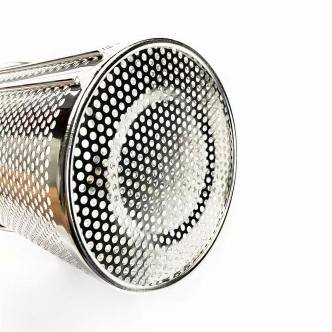 Stainless Steel Pasta Basket Noodle Strainer Basket Mesh Pasta Basket with Wood Handle