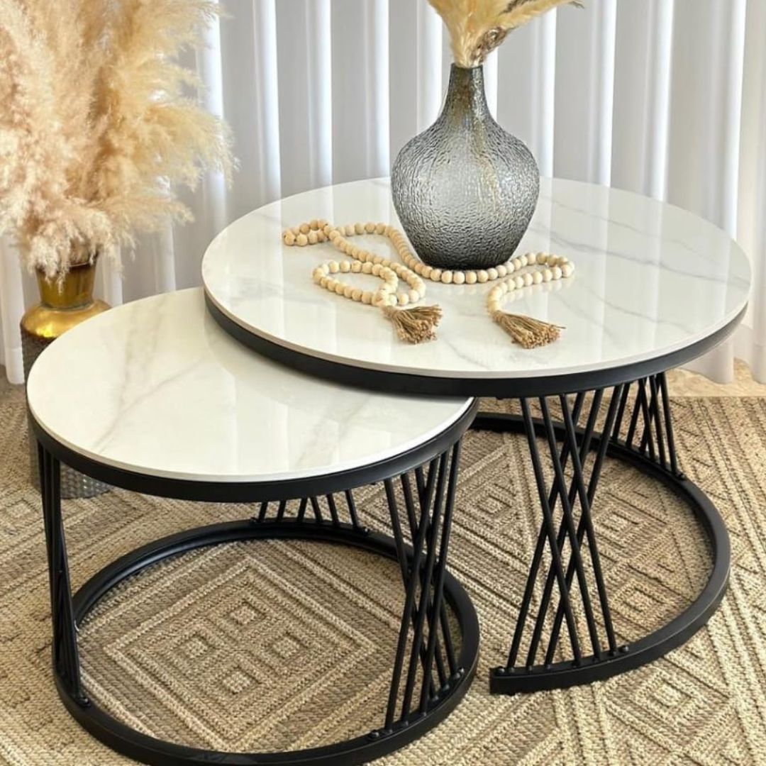Pure marble Nesting Table