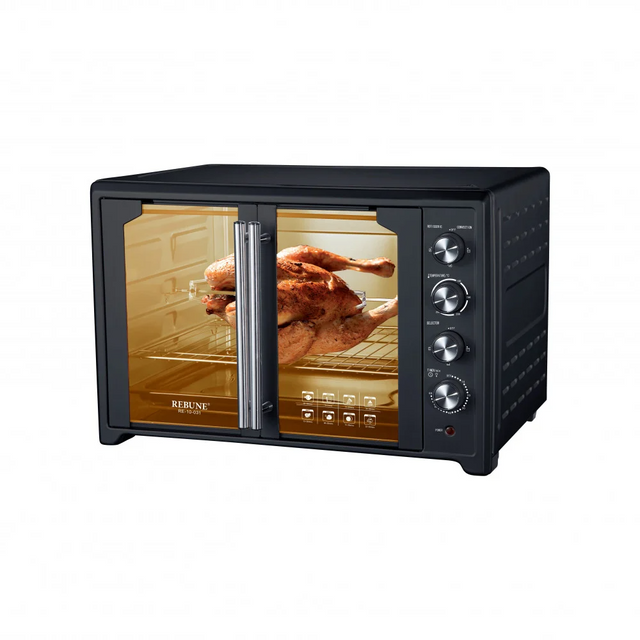 Rebune 75 litre 2800W French electric oven with convection, double glass doors and adjustable temperature control