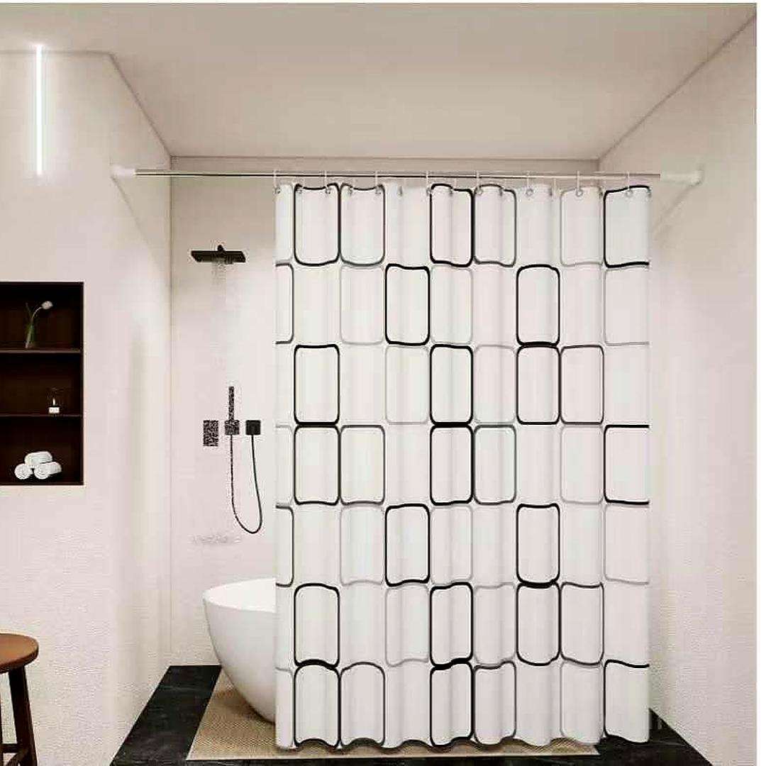• PEVA Shower Curtain — 180cm × 200cm with Hooks