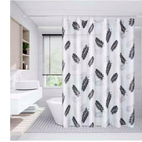PEVA Shower Curtain — 180cm × 200cm with Hooks