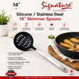 Signature Silicone & Stainless Steel Skimmer Spoon – 14 Inch
