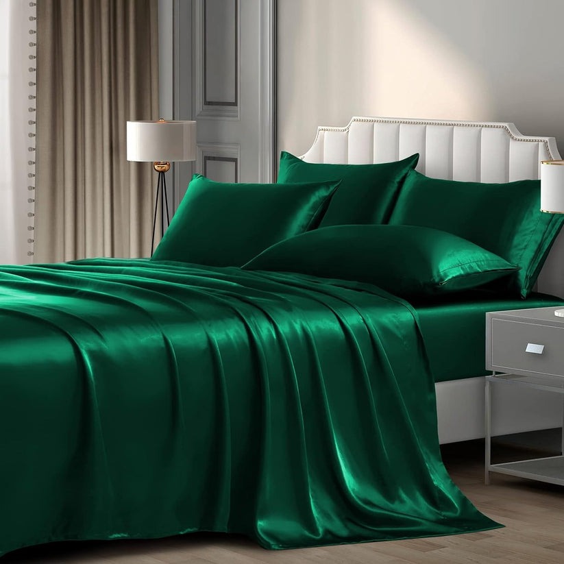 Luxury Silky Soft Mulberry Fitted Bedsheets Bed Set- King Size