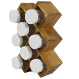 spice jars with bamboo holder 8 jars