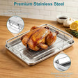 Stainless Steel Air Fryer Basket for Oven — Rectangular alp