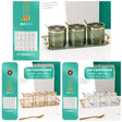 💠EASY TO USE
MULTI-PURPOSE .
💠ACRYLIC MATERIAL
💠WITH LID AND SPOONS 
🔷Comes with cute spice stickers 
💠Colours: Gold, clear, green
💠Size
💠Tray: 24x22cm
  Seasoning Jar: 8.5x8.8cm/3.35x3.46inch
  Spoon: 13cm/5.12inch
💠3x Seasoning Jar
💠1x Tray
💠3pcx Spoon