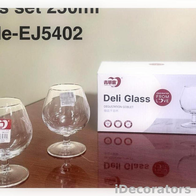 Deli Wine Glass Set 250ml Clear Glasses | Elegant Home Glassware Kenya 6pcs set