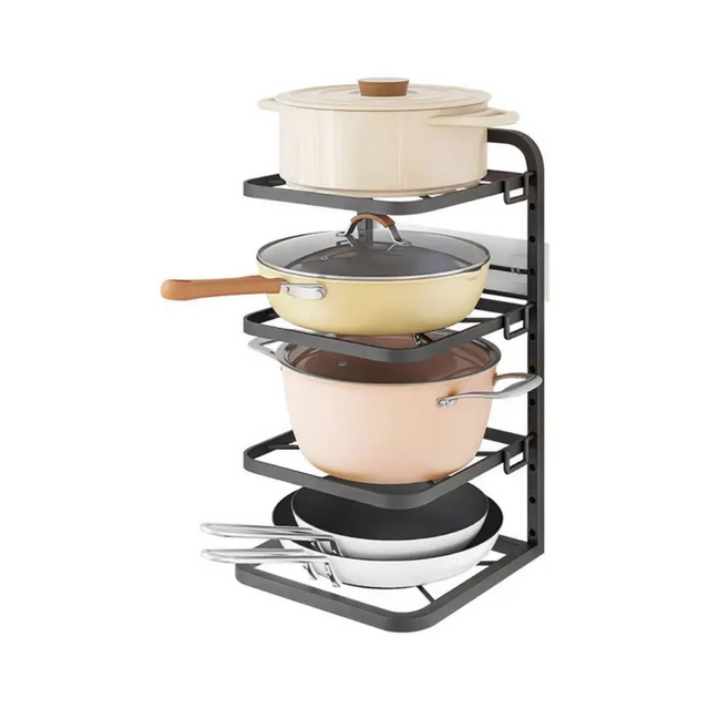 Adjustable pot and pan organizer rack kitchen storage — iDecorators Kenya